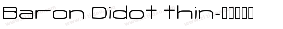 Baron Didot thin字体转换